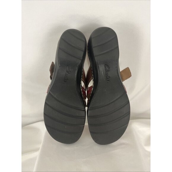 Clarks Leather Step-In Stappy Sandles Womens Size 8 - Picture 8 of 9